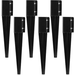 6 Pack 4x4 Fence Post Anchor Ground Spike Mailbox Fence Post Spikes Stakes