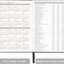 2026 Planner - Planner 2026, 12-Months 2026 Planner Weekly and Monthly, Jan. 2026 - Dec. 2026, 5.75" x 8.25", Saffiano Leather with Thick Paper, Back Pocket with Notes Pages (Dark Black C)