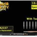 Screen Replacement for MacBook Air A2337 M1 2020 Year EMC 3598 Retina Display LCD Screen Full Assembly Complete Top Assembly 13.3" 2560x1600 (Space Gray)
