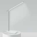 Fancial LED Desk Lamp Dimmable Table Lamp Reading Lamp with USB Charging Port, 5 Lighting Modes, Sensitive Control, 45 Minutes Auto-Off Timer, One-Click Reading Eye Protection lamp (Warm White)