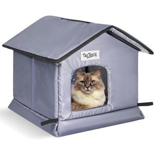 Weatherproof & Insulated Outdoor Cat House - Seamless Base Stays Dry,Easy Assembly, Warm Shelter for Community/Outdoor Cats(Small)