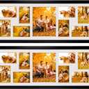 WIFTREY 2 Pack 4x6 Picture Frames Collage with 9 Openings, Display Eight 4 x 6 Pictures and One 8x10 Photos for Wall Mounting, Black