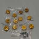 MECCANIXITY 12 Pcs Footswitch Toppers Guitar Pedal Button Caps Metal Footswitch Top Cover 3/8" for Guitar Effects Pedal Buttons, Gold