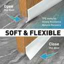 Door Draft Stopper, 32Ft Cuttable Door Sweep for Exterior Interior Doors,Weather Stripping, Block Draft Dust, Noise Insulation,Draft Guard 2" W x 32' L