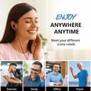 2 x Wired Earbuds with Microphone, 2 Pack (Black & White), in-Ear Lightweight Stereo Headphones with 3.5mm Jack, Noise-Isolating Earphones for Smartphones, Tablets, Laptops, MP3 Players