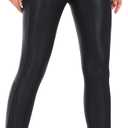 RUFIYO Faux Leather Leggings for Women High Waisted Leather Pants Pleather Leggings Brown (Black, XS)