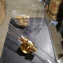 Wall Sconces Set of Two, Hardwired Brushed Gold Bathroom Sconces Wall Lighting with Clear Glass, Modern Sconces Wall Decor Set of 2 Bathroom Light fixtures for Mirror Hallway (Bulbs Not Included)