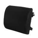 Memory Foam Lumbar Support Pillow with Dual Premium Adjustable Straps, Ergonomic Back Cushion for Back Pain Relief in Home Office Chair Car Seat - Black