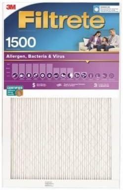 Filtrete 2003-4 20x25 x 1 in. Ultra Allergen Pleated Furnace Air Filter, Purple, MPR 1500, 3 Months - Quantity 4