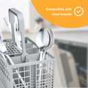 Noa Store Universal Dishwasher Silverware Basket with 7 Compartments and Handle - Ideal for Organizing Cutlery - Silverware Drainer Basket for Kitchen Clean Up - Compatible with Baby Bottles and More