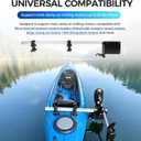 Sunluway Kayak Trolling Motor Mount, Adjustable & Universal Fit, Kayak Transom Motor Mount Bracket & Fishing Accessories Mount Platform for Most Clamp-on Electric Trolling Motors Up to 60lbs Thrust