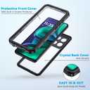 Lanhiem for Moto G Stylus 2025 5G Case [Not fit for 2024], IP68 Waterproof Dustproof Built-in Screen Protector, Rugged Full Body Shockproof Phone Cover for Moto G Stylus 5G 2025, Black/Clear