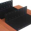 20 Pack - 7.25" L x 4" H x 1.5" W J Lip Shelf Brackets Rustic Farmhouse Iron Wall Floating Shelf Bracket Metal Shelf Bracket Industrial Shelf Supports with Screws Black