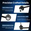 Rear Sway Bar End Links Kit Fit for Acura CL 2001-2003, TL 1999-2008, TSX 2004-2008, Honda Accord 1998 1999 2000 2001 2002 2003 2004 2005 2006 2007-2 PCS Suspension Kit K90343 K90342