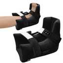 SPRING SEAON Heel Protectors for Pressure Sores, Walkable Heel Boots with Hot/Cold Pack Pocket, Silver Fox Plush Ankle Pillow for Heel Pain Relief, Adjustable Foot & Ankle Straps (1 Piece, Black)