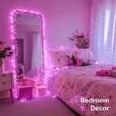 JMEXSUSS 66 Ft Connectable Pink Lights for Room Decor, 200 LED Pink String Fairy Christmas Lights Clear Wire Plug in for Bedroom Indoor Outdoor Girl's Room Home Anniversary Birthday