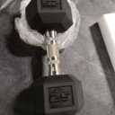 Amazon Basics Rubber Hex Dumbbell Hand Weight 25lb