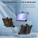 for Samsung Galaxy A36 5G Case, [Transparent & Holster Series] Belt Clip Full Body Shockproof Protective Cell Phone Cover with 2 Pack Tempered Glass Screen Protector (Gray/Clear)