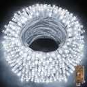 KNONEW 600ft 1500 LED String Lights Outdoor Christmas Lights 8 Modes & Timer Fairy Light Plug in Waterproof LED String Lights for Xmas Yard Tree Wedding Party Holiday Decorations (Cool White)