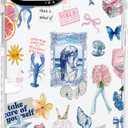 for iPhone 13 mini Case, Ocean Self-Care Collage Pattern with Sea Creatures, Military-Grade Drop Protection, Aesthetic Soft Slim TPU Protective & Camera Protection for Women Girls (BlueSummerCut)