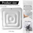 4.2Ft Inflatable Hot Tub Cover,Energy Saving Lid for Square Hot Tub,Outdoor Inflatable Hot Tub,Foldable Protective Rain Overflow Cover for Inflatable Outdoor Hot Tubs
