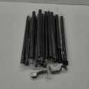 Extra Long Curtain Rods for Windows 120 to 240 Inches, Adjustable 1 Inch Black Curtain Rod for Outdoor Indoor, Modern Heavy Duty Drapery Rod, Room Divider 200 Inch Rods, All Metal, Easy Install