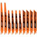 HORUSDY 10-Piece Reciprocating Saw Blades Set, Metal & Woodcutting Saw Blades