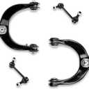 4Pcs Front Lower Control Arm Suspension Kit for DODGE DURANGO 2011 2012 2013 2014 2015, Compatible with JEEP 2011-2015 GRAND CHEROKEE, Replaces OE# K621608 K621607 K750578 K750579