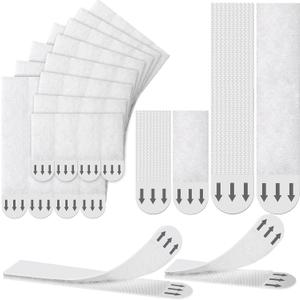 Picture Hanging Strips Kit Heavy Duty, 2 Size Easy Removable Adhesive Poster Strips for Frame Mounting Strips, No Nails Hanging Poster Hangers for Wall Decoration, Apartment Essentials, White 80 PCS