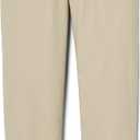 French Toast Boys' Adjustable Waist Straight Fit Stretch Twill Chino Pant (12, School Uniform Khaki)