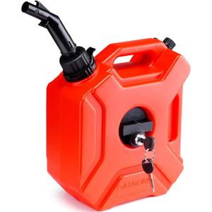 VEVOR Transfer Tank Fits 1.3 Gallon/5L, Gallon Tank with Spout and Lockable Bracket, Storage Transfer Device with Auto-Off Function & Adjustable Flow Rate, Ideal for Most Cars Motorcycle SUV ATV UTV, Red