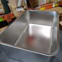 Stainless Steel Cat Litter Box - Small Litter Pan for Cats, Rabbits, and Pets, Non-Stick, Odor-Free, Easy to Clean, Splash-Proof, Sturdy and Durable(15.8" L x 11.8" W x 3.94" H)