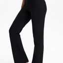 Yogipace Women's Petite/Regular/Tall Bootcut Yoga Pants with Back Pockets,Flare Travel Lounge Pant (Black, L)