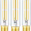 T10 Led Bulb,Dimmable 6W Led Tubular Bulbs, Soft White 3000K, 60 Watt Incandescent Bulb Equivalent, 3000K Soft White, Clear Glass, E26 Base Lamp Bulb, for Cabinet Display Cabinet etc,3 Pack.