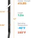12 Inch Black Zip Ties (2000 Pack), 45 LBS Tensile Strength, Self-Locking Nylon PA66 UV Resistant Cable Ties for Indoor and Outdoor Use
