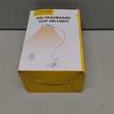 Glocusent 5W 36 LED Reading Clip on Light for Bed, Eye Caring Bed Lamp, 3 Colors & 5 Brightness Levels for Headboard with Adapter, Perfect for Reading, Working & Studying (White)