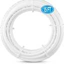 15FT 3/8 Inch O.D.RO Water Tubing,NSF Certified Water Line for RO(Reverse Osmosis) Water Purifier Filter System,BPA free Flexible Tubing(White)