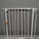 29"-51" Baby Gate for Stairs, Auto Close Stroller Friendly Dog Gate Indoor for Doorways, Pressure Mounted Baby Gate, Easy Walk Through Gate for Children & Pets, White (29-51"Wide, 28"Tall)