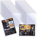 MotiMind 75 Pack Menu Covers 8.5 x 11 Inch Double Sided 2 View Menu Holder Restaurant All Clear Vinyl Sleeves A4 Sheet Protectors for Restaurant Bar Cafe