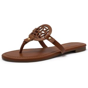 katliu Women's Flat Sandals Flip Flop Sandals Comfortable Dressy Thong Sandals, size: 8.5
