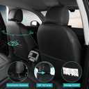 HRV Seat Covers for Honda HRV Sport,LX 2023 2024 2025 2026 1:1 Custom Leather Car Seat Cover Full Set Waterproof - Black
