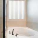 Waterproof Plastic Shower Curtain 40x36 for Bathroom Window, Heavy Duty Vinyl Shower Window Curtain 40W x 36H, White