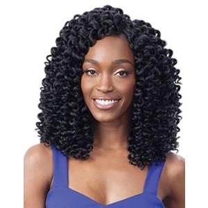 Shake N Go Freetress Synthetic Hair Crochet Braids - 2X Ringlet Wand Curl (1) (1 pack, 1 Jet Black)