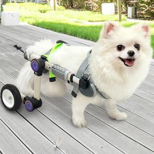 Adjustable Dog Wheelchair for Back Legs Mobility Support Lightweight Pet Wheelchair for Disabled Hind Legs Walking Stable Dog Cart for Pets, Pink (White XS for 11-17.6lb)