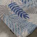 JONATHAN Y AMC100A-5 Tropics Palm Leaves Indoor Outdoor Area Rug Bohemian Floral Easy Cleaning High Traffic Bedroom Kitchen Backyard Patio Porch Non Shedding, 5 X 8, Gray/Blue (5'3" x 7'6" (Rectangular))