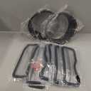 JeCar Grill Inserts for 2024 2025+ Jeep Wrangler JL JLU Grill Cover & Headlight Covers Trim Kit (Black 9pcs)