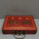 TOYANDONA Mahjong Box Only Mahjong Storage Box Wood Potable Mahjong Box - Mahjong Game Organizer with Handle Chinese Mahjong Storage Case Mahjong Game Tiles Box Empty Mahjong Container