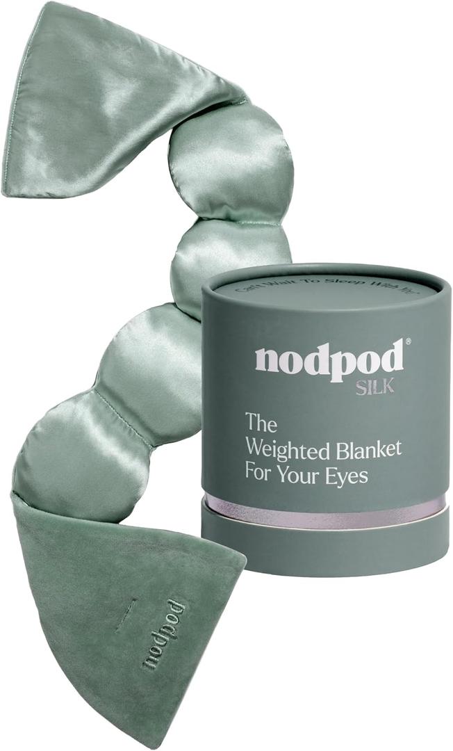 nodpod Mineralized Silk Gentle Pressure Sleep Mask, Weighted Eye Mask, Willow Silk