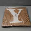 Burlap Print Baby Shower Boxes for Gender Reveal Party Gender Neutral Baby Shower Centerpiece Decor - 4 Pcs Burlap Grain Baby Cubes Baby Blocks with Letters, Rustic Baby Shower Decorations