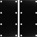 2 PCS 12" x 5" Heavy Duty Black Flat Straight Mending Bracket Plate, Repair Tie Corner Brace Fixing for Furniture, Timber Connector, Thickness 5/32"(8 Gauge Steel)